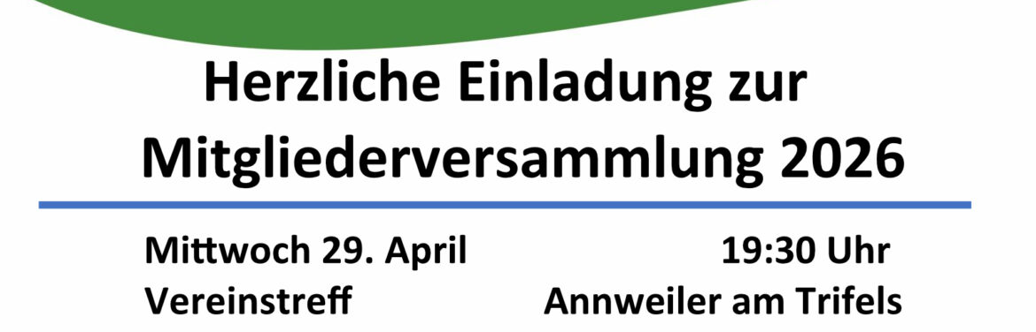 Einladung zur Mitgliederversammlung 2026