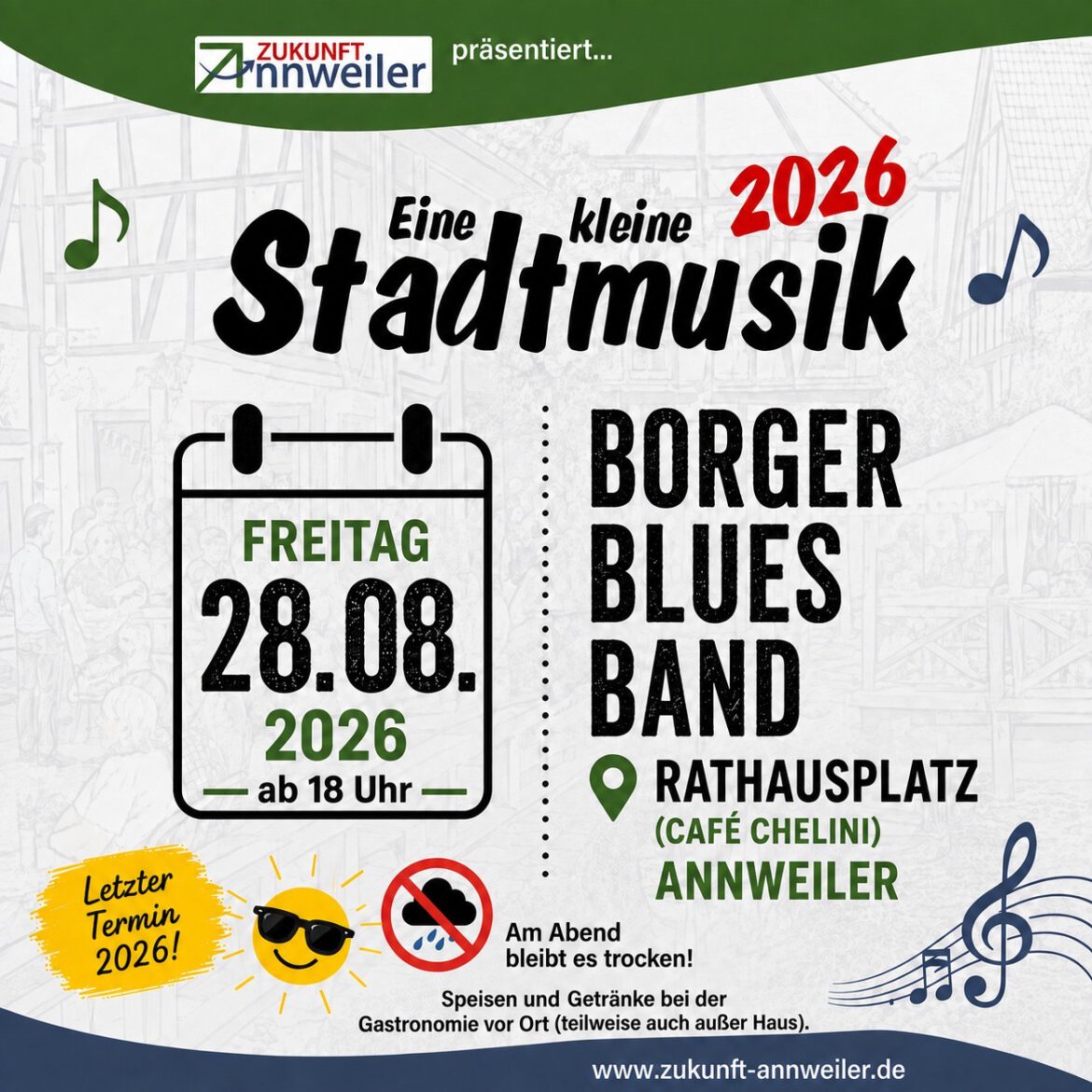 Kleine Stadtmusik – Borger Blues Band spielt heute Abend